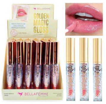 Lip Gloss Mágico - Golden Magic Gloss  - 24pçs 