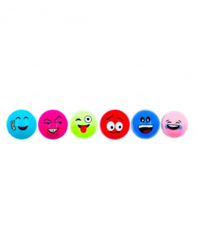  Kit 6 unidades Lip Balm Hidratante Labial Emoji