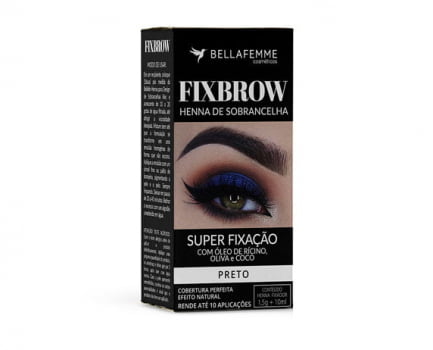 FixBrow Preto – Henna de Sobrancelha